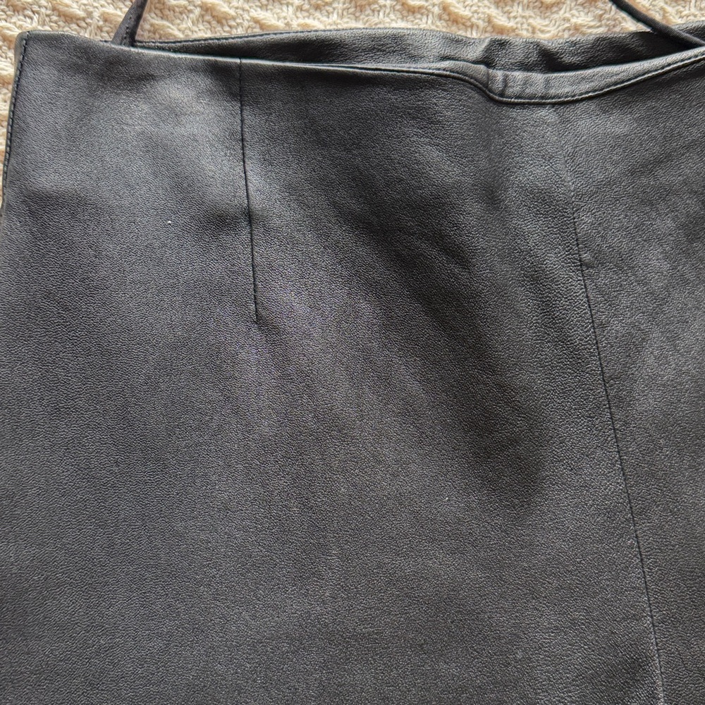 Ralph Lauren Purple Label Black Leather Pants Size 2 - Picture 6 of 13